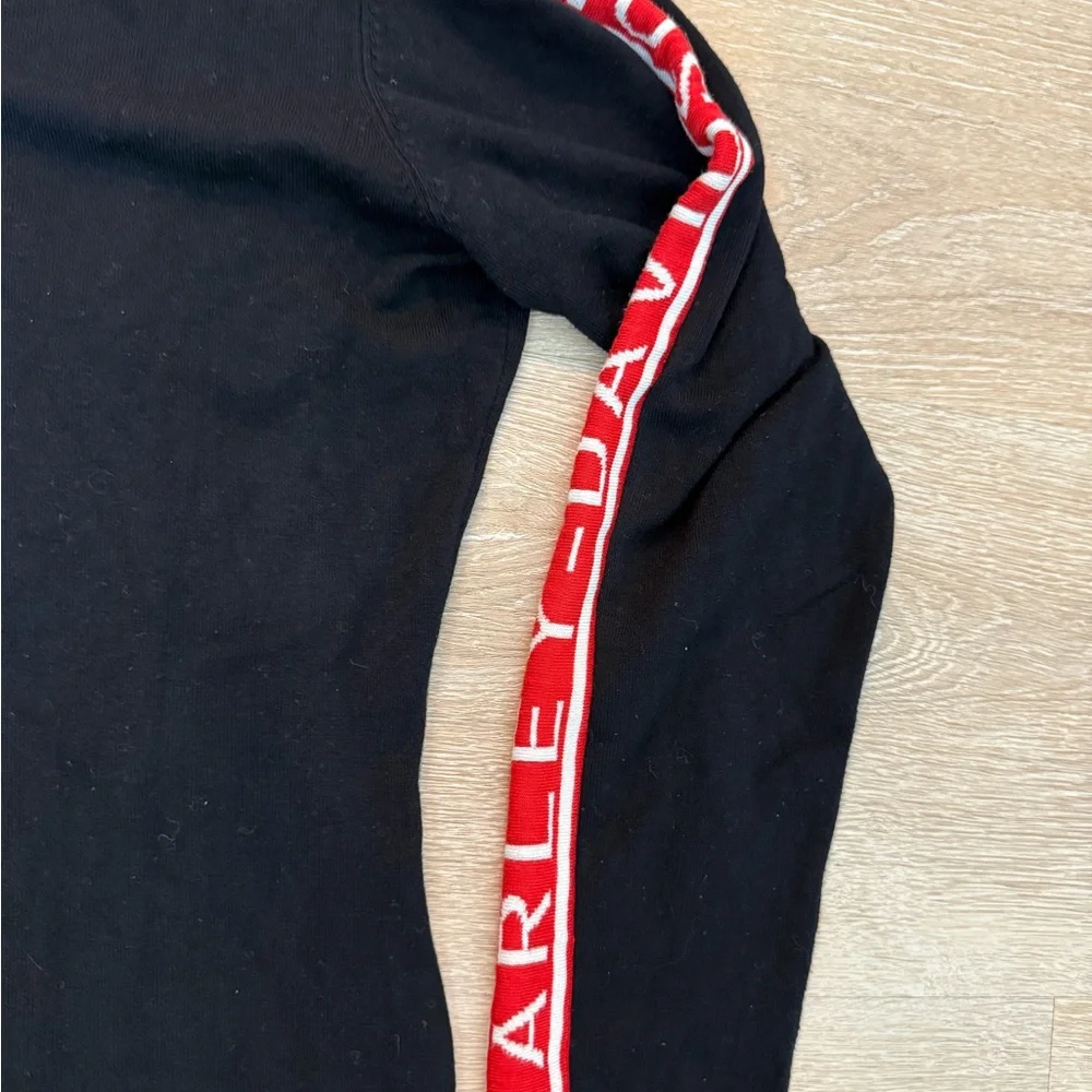 Harley Davidson Black & Red Y2K Turtle Neck Pullover Sweater. Women's - Size L - Picture 3 of 5